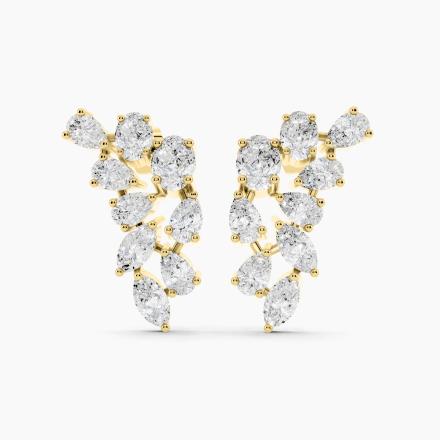 Chandelier Oval and Pear Natural Diamond Fashion Drop Earrings (2.19 ct. tw.)