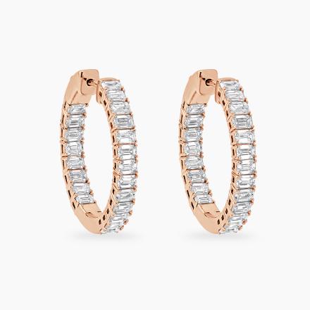 Lab Grown Diamond Emerald Fashion Inside Out Earrings (3.60 ct. tw.)