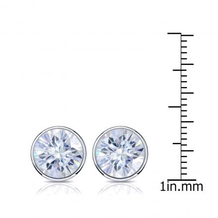 18k White Gold outlets 5.00 Ct./9mm Diamond Stud Earrings