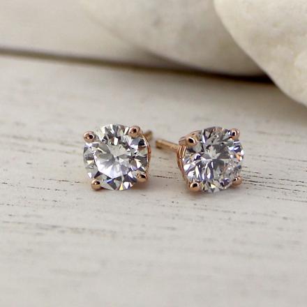 Lab Grown Diamond Stud Earrings Round 1.00 ct. tw. (0.50ct