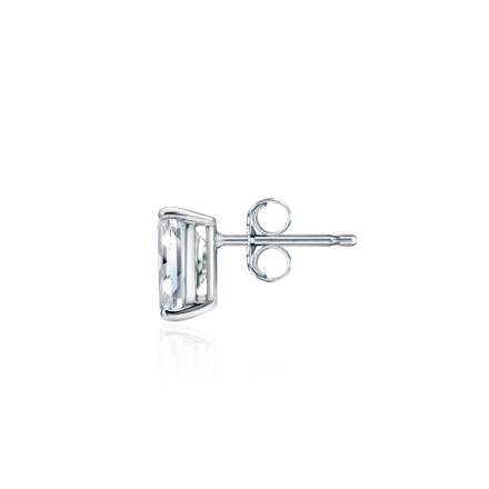 Lab Grown Diamond Single Stud Earring Baguette 0.38 ct. tw. (D-E, VVS) 14k White Gold 4-Prong Basket