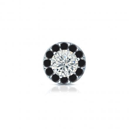 Lab Grown Diamond Single Halo Earring Round 0.75 ct. tw. (D-E, VS) 14K White Gold