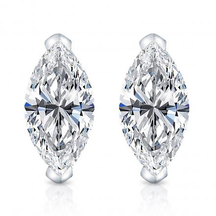 Lab Grown Diamond Studs Earrings Marquise 3.25 ct. tw. (H-I, VS) in 14k White Gold 4-Prong Basket