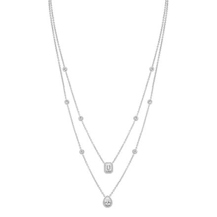 Lab Grown Diamond Multi Shape Modern Neckalce 2.50 ct. tw. 14k White Gold (E-F, VS)