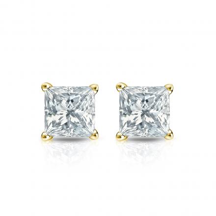 Natural Diamond Stud Earrings Princess 0.62 ct. tw. (G-H