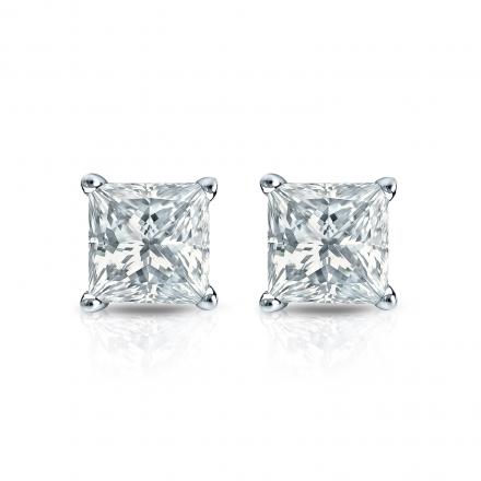 Beladora 'Bespoke' Princess-cut Diamond Stud Earrings, 1.08 total carats,  E/VVS2, in Platinum