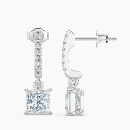 Classica Princess Cut Moissanite Solitaire Stud Earrings – Segen Luxury