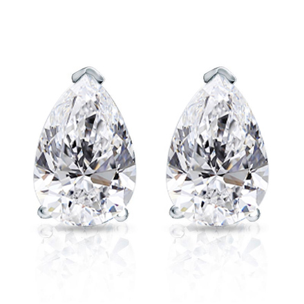 Pear-Shape Natural Diamond Stud Earrings .25cttw