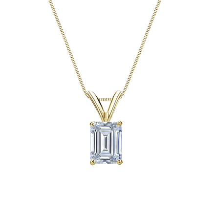 IGI Certified Lab Grown Diamond Solitaire Pendant Emerald 5.00 ct (E