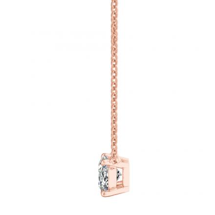 Horizontal Lab Grown Diamond Solitaire Pendant Oval 1.10 ct. tw. (H-I, VS) in 14k Rose Gold