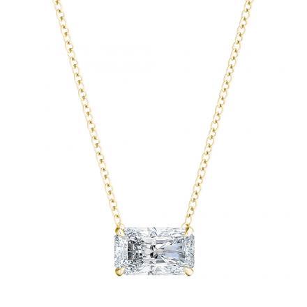 Certified Lab Grown Diamond Solitaire Pendant Radiant 1.00 ct. tw. (I-J, VS1-VS2) in 14k Yellow Gold