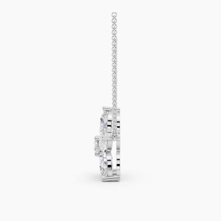 Floral Round and Pear Lab Grown Diamond Fashion Pendant (1.62 ct. tw.)