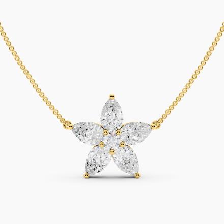 Floral Round and Pear Lab Grown Diamond Fashion Pendant (1.62 ct. tw.)