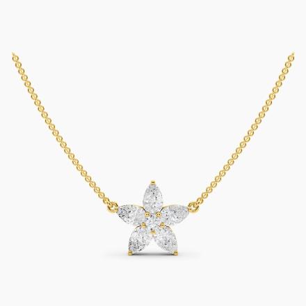 Floral Round and Pear Natural Diamond Fashion Pendant (0.60 ct. tw.)