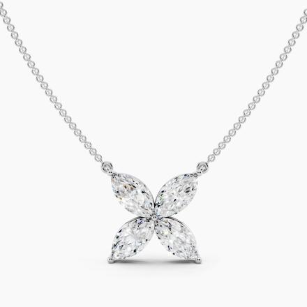 Floral Marquise Lab Grown Diamond Fashion Pendant (1.31 ct. tw.)