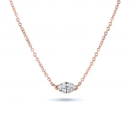 Diamond Solitaire Pendant Marquise 0.50 ct. tw. (G-H, I1-I2) in 14K Rose Gold