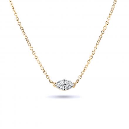 Diamond Solitaire Pendant Marquise 0.50 ct. tw. (G-H, I1-I2) in 14K Yellow Gold