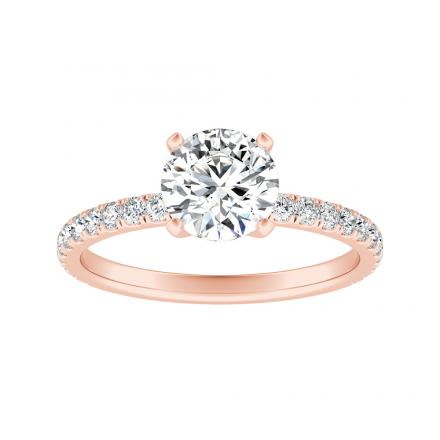 Classic Round Diamond Engagement Ring 2.00 ct. tw in 14K Rose Gold