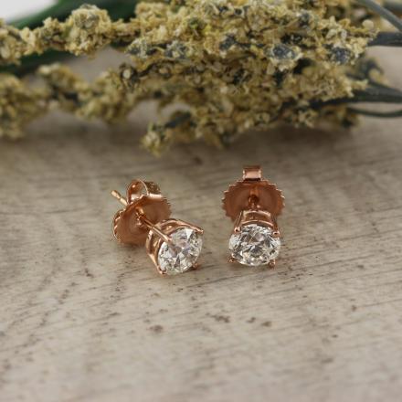 Lab Grown Diamond Stud Earrings Round 1.00 ct. tw. (0.50ct