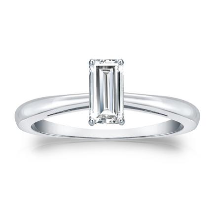 Lab Grown Diamond Solitaire Ring Baguette 0.50 ct. tw. (D-E, VVS