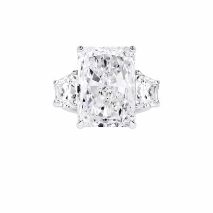 Platinum Three Stone 23.23ct.tw Lab Grown Diamond Ring