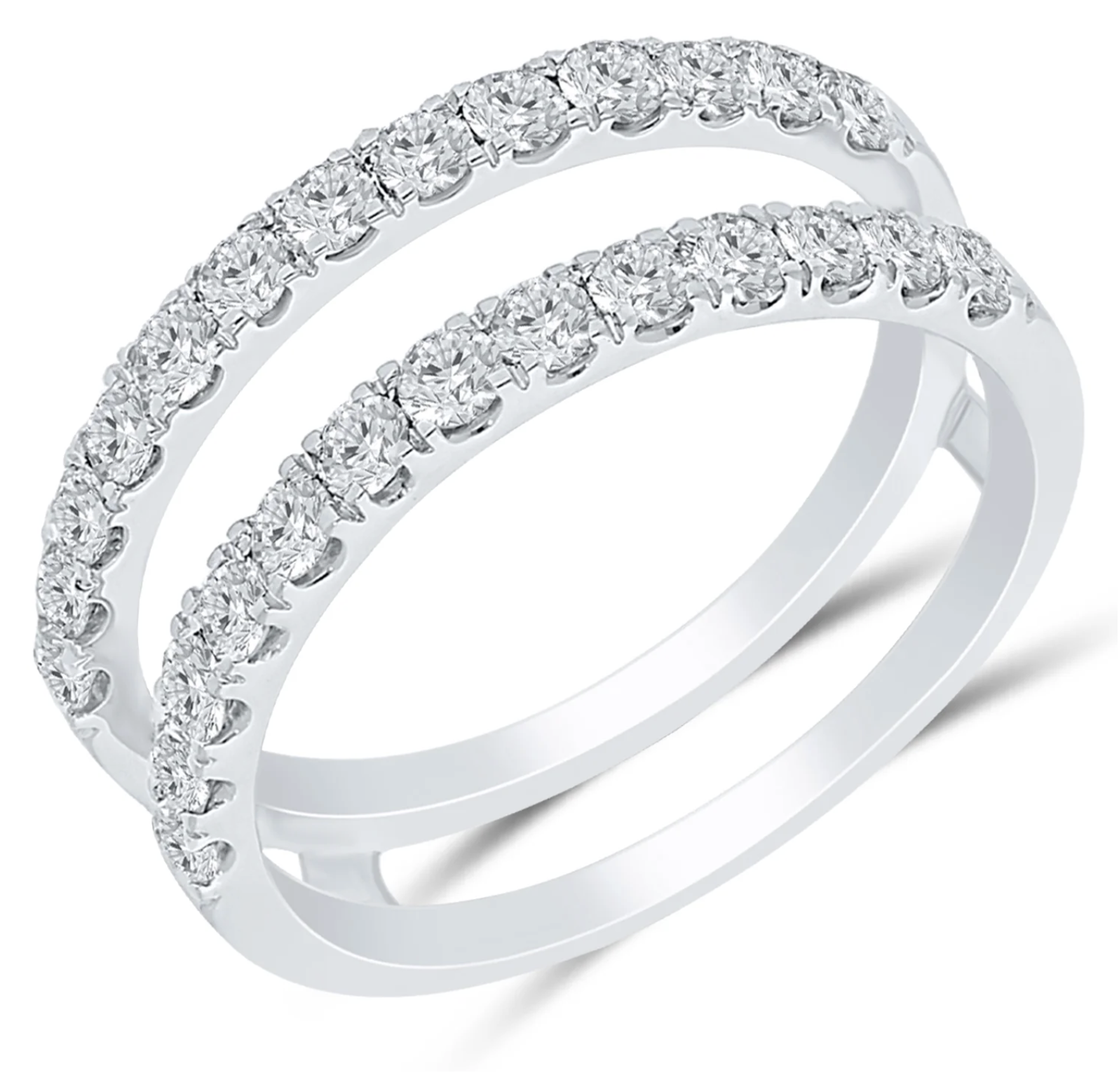 LAB GROWN Diamond Ring Jacket 0.85ct. tw. 14K White Gold