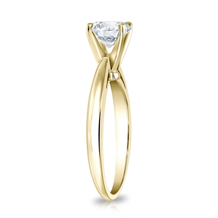 Popular 0.33 Carat Natural Diamond Solitaire Push Backs 14K Solid Gold SI/H E5070Y.33