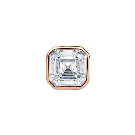 Lab Grown Diamond Single Stud Earring Asscher 0.75 ct. tw. (F, VS) 14k Rose Gold Bezel