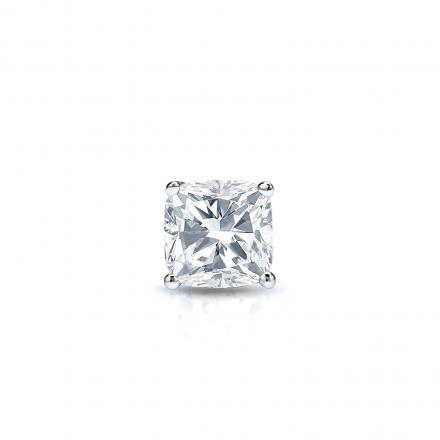Natural Diamond Single Stud Earring Cushion 0.25 ct. tw. (I-J, I1-I2) 18k White Gold 4-Prong Basket