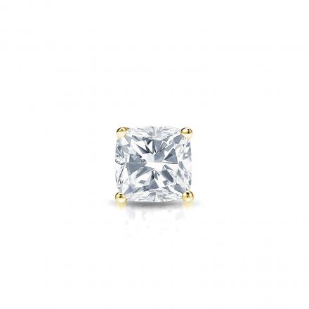 Natural Diamond Single Stud Earring Cushion 0.25 ct. tw. (I-J, I1-I2) 14k Yellow Gold 4-Prong Basket