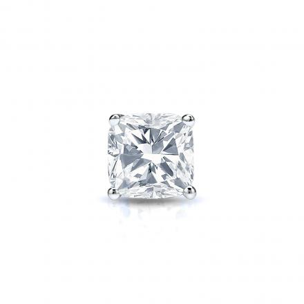 Natural Diamond Single Stud Earring Cushion 0.38 ct. tw. (I-J, I1-I2) Platinum 4-Prong Basket