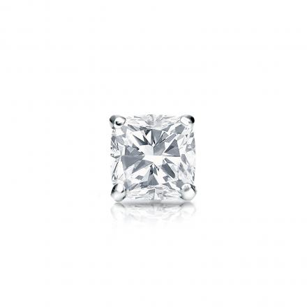 Natural Diamond Single Stud Earring Cushion 0.38 ct. tw. (I-J, I1-I2) 14k White Gold 4-Prong Martini