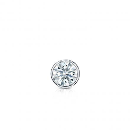 Natural Diamond Single Stud Earring Hearts & Arrows 0.13 ct. tw. (F-G, VS1-VS2) Platinum Bezel