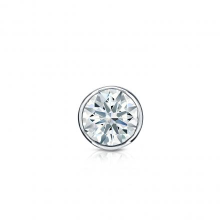 Natural Diamond Single Stud Earring Hearts & Arrows 0.31 ct. tw. (G-H, SI1-SI2) Platinum Bezel