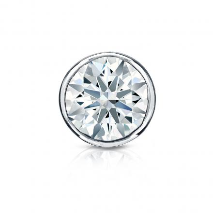 Natural Diamond Single Stud Earring Hearts & Arrows 1.00 ct. tw. (H-I, I1-I2) Platinum Bezel