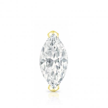 Lab Grown Diamond Single Stud Earring Marquise 0.50 ct. tw. (F-G, VS) 14k Yellow Gold V-End Prong