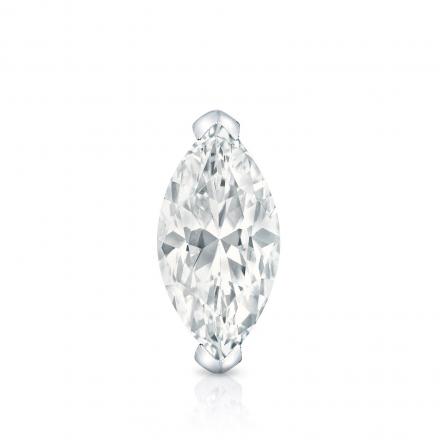 Lab Grown Diamond Single Stud Earring Marquise 0.75 ct. tw. (H-I, VS) Platinum V-End Prong
