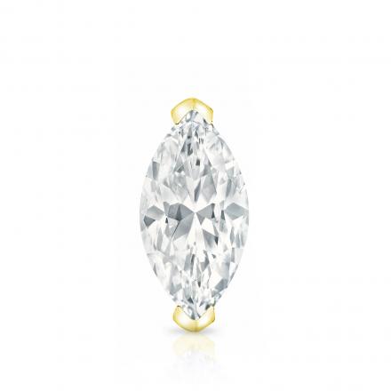 Lab Grown Diamond Single Stud Earring Marquise 0.75 ct. tw. (F-G, VS) 14k Yellow Gold V-End Prong