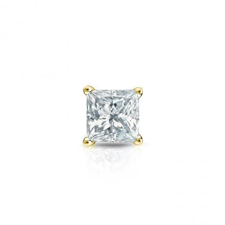 Natural Diamond Single Stud Earring Princess 0.31 ct. tw. (G-H, SI1) 18k Yellow Gold 4-Prong Basket