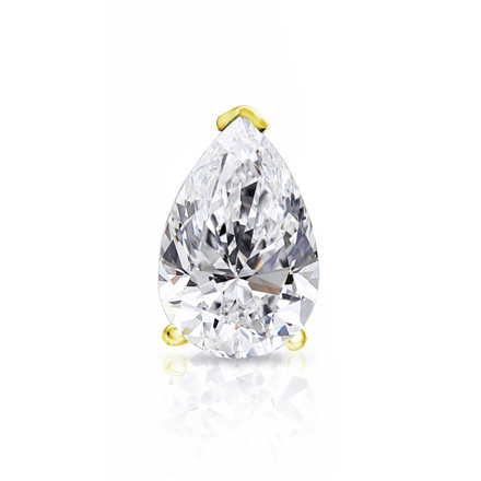 Natural Diamond Single Stud Earring Pear 1.00 ct. tw. (I-J, I1-I2) 14K Yellow Gold V-End Prong