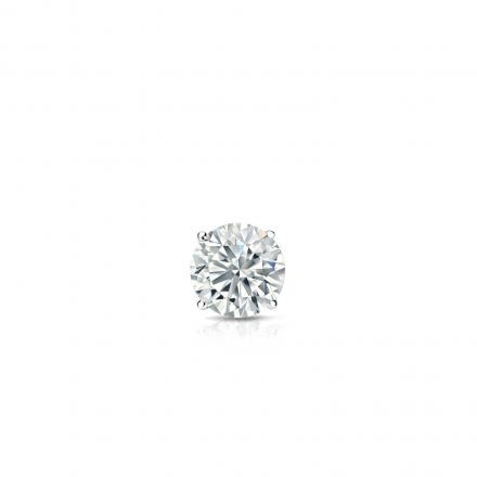 Natural Diamond Single Stud Earring Round 0.13 ct. tw. (J-K, I2) 18k White Gold 4-Prong Basket
