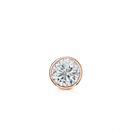 Natural Diamond Single Stud Earring Round 0.17 ct. tw. (I-J, I1) 14k Rose Gold Bezel