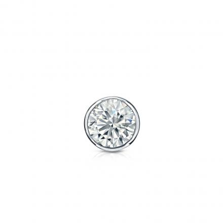 Natural Diamond Single Stud Earring Round 0.17 ct. tw. (H-I, SI1-SI2) 14k White Gold Bezel