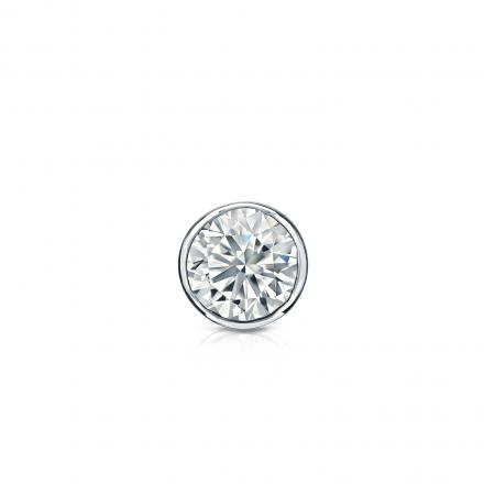 Natural Diamond Single Stud Earring Round 0.20 ct. tw. (J-K, I2) 18k White Gold Bezel