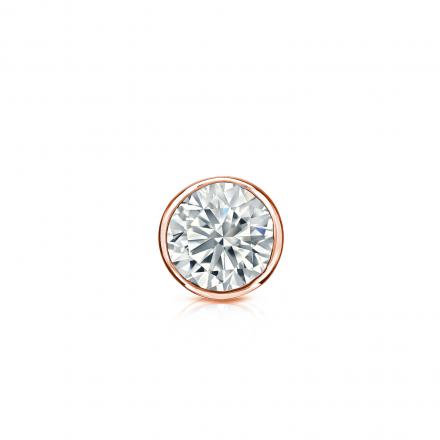 Natural Diamond Single Stud Earring Round 0.25 ct. tw. (G-H, SI2) 14k Rose Gold Bezel