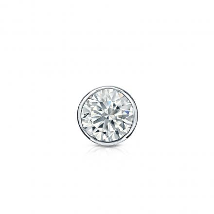 Natural Diamond Single Stud Earring Round 0.25 ct. tw. (G-H, SI2) 14k White Gold Bezel