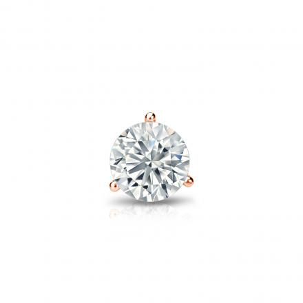 Natural Diamond Single Stud Earring Round 0.31 ct. tw. (I-J, I1-I2) 14k Rose Gold 3-Prong Martini