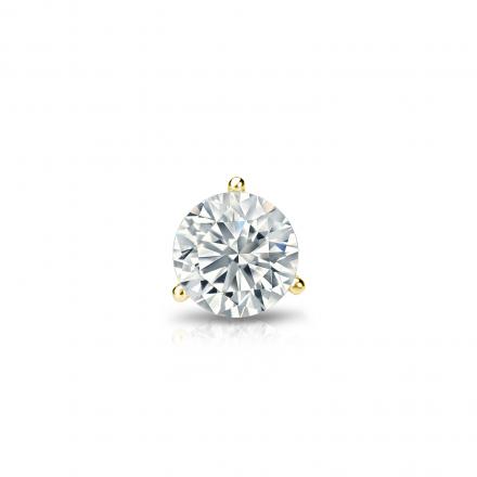 Natural Diamond Single Stud Earring Round 0.31 ct. tw. (J-K, I2) 18k Yellow Gold 3-Prong Martini