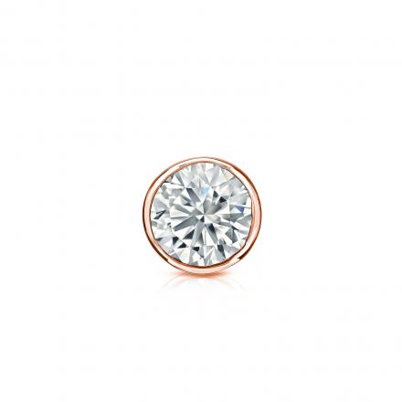 Natural Diamond Single Stud Earring Round 0.31 ct. tw. (I-J, I1-I2) 14k Rose Gold Bezel