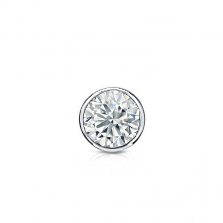 Natural Diamond Single Stud Earring Round 0.31 ct. tw. (J-K, I2) 18k White Gold Bezel